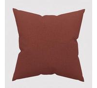 Soleil d'Ocre Cuscino decorativo Eclipse, da 45 x 45 cm, di colore rosso mattone