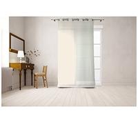 Soleil d'ocre, Dolly Tenda trasparente con occhielli, poliestere, bianco, 140x250 cm