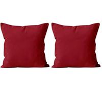 Soleil d'ocre Federa per Cuscino, Poliestere, Rosso, 40 x 40 cm (Confezione da 2)