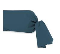 Soleil d’ocre Federa per cuscino alla francese, cotone 57 fili, Blu (Blu Petrolio), 45 x 185 cm