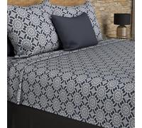 Soleil d'ocre Impostare Esmeralda di fogli cotone 57 Figlio, Verde (Blu), 240 x 300 cm