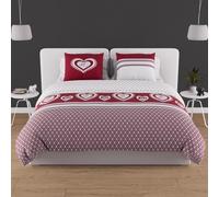 Soleil d'ocre Impostare Passione Coperchio di Consolatore in cotone 57 Figlio, Rosso, 220 x 240 cm