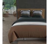 Soleil d'ocre Impostare Thales Coperchio di Consolatore in cotone 57 Figlio, Arancione (Mattone), 220 x 240 cm