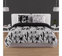 Soleil d'ocre Impostare Tigre Coperchio di Consolatore in cotone 57 Figlio, Nero, 220 x 240 cm