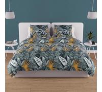 Soleil d'ocre Impostare Tropico Coperchio di Consolatore cotone 57 Figlio, Blu, 260 x 240 cm