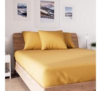 Soleil d'ocre Maglia Uccisione Coperchio, Cotone, Giallo, 90 x 190 cm