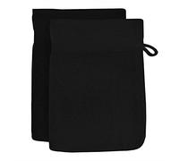 Soleil d'ocre Laguna Quantità di 2 Guanti di Gabinetto, Cotone, Nero, 16 x 21 cm