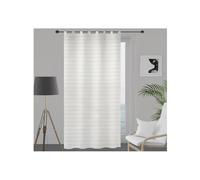 Soleil d'ocre Lina Voilage, Policotone, Bianco, 140 X 250 cm