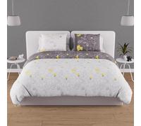 Soleil d'ocre Lisa, Impostare, Coperchio di Consolatore, Cotone, Grigio, 220 X 240 cm