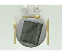 Soleil d'Ocre, Luxury Set da 3 tovaglioli, poliestere, verde, 45x45 cm