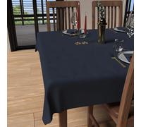 Soleil d'ocre, Luxury Tovaglia Rettangolare Antimacchia 150x250 cm, Poliestere, Blu notte