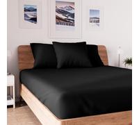 Soleil d'ocre Maglia Uccisione Coperchio, Cotone, Nero, 140 x 190 cm