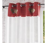 Soleil d'ocre Navigare a Occhi Pur cotone, Rosso, 140 x 250 cm