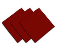 Soleil d'Ocre, Panama Set da 3 Tovaglioli in Cotone, rosso, 45x45 cm