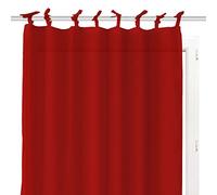 Soleil d'ocre Panama Velaggio in Cotone Insieme a Nouettes, Rosso, 135 x 250 cm