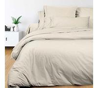 Soleil d'ocre Percale Copripiumino, Cotone, Avorio (Ecru), 260 x 240 cm