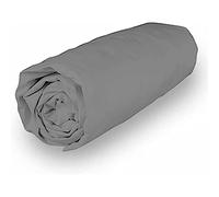 Soleil d'ocre Percale Uccisione Coperchio, Cotone, Grigio, 180 x 200 cm