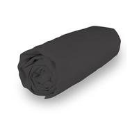 Soleil d'ocre Percale Uccisione Coperchio, Cotone, Nero (Antracite), 160 x 200 cm