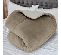 Soleil d'ocre, Piumino foderato in pile Microfibra 140x200 cm BICOLORE ivoire e sable