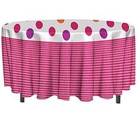Soleil d'ocre Popgun Pennello Stoffa Cerato Il Giro D. 160 cm Gum Pop Rosa, PVC, 160x160 cm