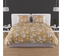 Soleil d'ocre, Set copripiumino in cotone 57 Fili 260x240 cm Manon Camel