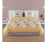 Soleil d'ocre, Set copripiumino in cotone 57 Fili 260x240 cm Mathis Giallo