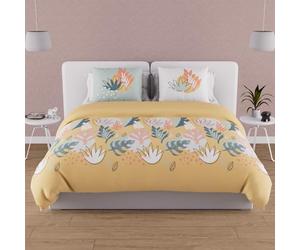 Soleil d'ocre, Set copripiumino in cotone 57 Fili 260x240 cm Mathis Giallo