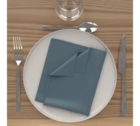 Soleil d'ocre Set di 3 Tovaglioli Alix, Blu, 40 x 40 cm