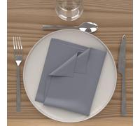 Soleil d'ocre Set di 3 Tovaglioli Alix, Grigio, 40 x 40 cm