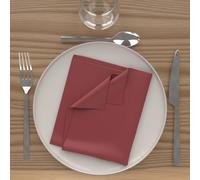 Soleil d'ocre Set di 3 Tovaglioli Alix, Rosso, 40 x 40 cm