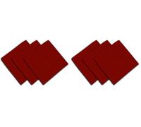 Soleil d'ocre Set di 6 Tovaglioli in Cotone Panama, Rosso, 45 x 45 cm