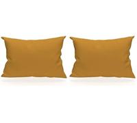 Soleil d'ocre tagliare cuscino, Cotone, Giallo (Senape), 50 x 70 cm (Confezione da 2)