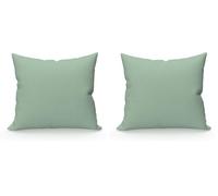 Soleil d'ocre tagliare cuscino, Cotone, Verde (Verde Acqua), 63 x 63 cm (Confezione da 2)