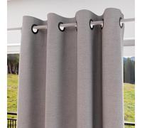 Soleil d'ocre, Tenda con occhielli, isolante e 100% oscurante, 135 x 250 cm, colore: Grigio