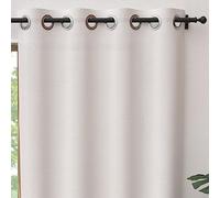 Soleil d'ocre Panama Tenda con occhielli, in puro cotone, Bianco, 135 x 250 cm