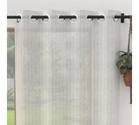 Soleil d'ocre, Tenda trasparente con occhielli 135x250 cm BELLA argento