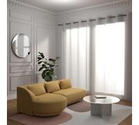 Soleil d'ocre, Tenda trasparente con occhielli per vetrata 280x250 cm MAELIS bianco, pas