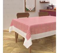 Soleil d'ocre, Tovaglia Rettangolare Antimacchia in Cotone, Rosso, 140 x 240 cm