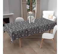 Soleil d'ocre Tovaglia stampata antimacchia rettangolare 140 x 200 cm Coffee