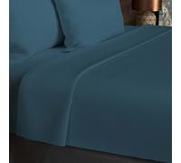 Soleil d'ocre Uccisione Plat, Cotone, Blu (Blu Petrolio), 240 x 290 cm