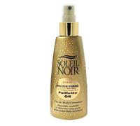 Soleil Noir - Olio Secco Vitaminea Glitter Oro - Machiglio e abbellisce la pelle - Attivi anti-età e vitamine - Fabbricazione francese - Flacone pompa, 150 ml