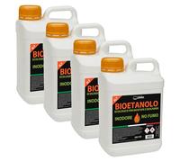 SOLEILUX Bioetanolo combustibile per stufe Bio 4 taniche da 5lt - inodore no fumo naturale no zolfo