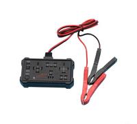 Soleilux Dispositivo diagnostico con interruttore elettrico per auto, 12 V | Tester relè per auto, 5 slot, 12 V 24 V, doppia tensione, 4 pin 5 pin, morsetti, rilevamento istantaneo degli errori