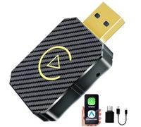 soleilx Adattatore Wireless CarPlay & Android Auto per Auto già Cablate - Trasforma il Sistema Multimediale in Wireless, Compatibile con iOS 10+ e Android 11+ USB C/A, Plug & Play, Mini, Nero