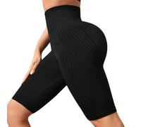 Solenao Leggins Anticellulite Donna Short, Leggings 3D Modellanti a Compressione Graduata, Pantacollant Sportivi per Yoga e Uso Quotidiano (Nero, M)
