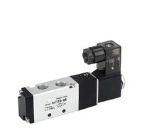 Solenoid Pneumatic Valve 4V110-06 5/2 Way 5 Port 2 Position For Air Compressor Valve DC12V 24V AC24V 110V 220V(4V110-06 and 4mm,AC110V)