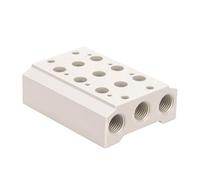 Solenoid Valve Base 4V300 Series 4V310 Plate 300M-2F/3F/4F/5F/6F/7F/8F/9F/10F/11F/12F Manifold(4V300M-4F)