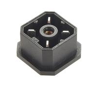 Solenoid Valve Connector 10 Pack Compatible G4A1M 931807300 Black - DIN 43650 Form A 4 Pin Male Panel Mount Plug, 10A 50V IP65 Solder Contacts for Hydraulic/Pneumatic Valves