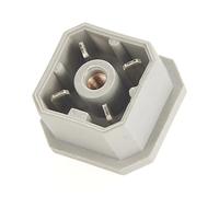 Solenoid Valve Connector 10 Pack Compatible Hirschmann G4A1M 931807106 Grey - DIN 43650 Form A 4 Pin Male Panel Mount Plug, 10A 50V IP65 Solder Contact for Hydraulic/Pneumatic Valves