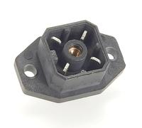 Solenoid Valve Connector 10 Pack Compatible Hirschmann G4A5M 932092100 Black - DIN 43650 Form A 4 Pin Male Panel Mount Plug, 10A 50V IP65 Solder Contact for Hydraulic/Pneumatic Valves